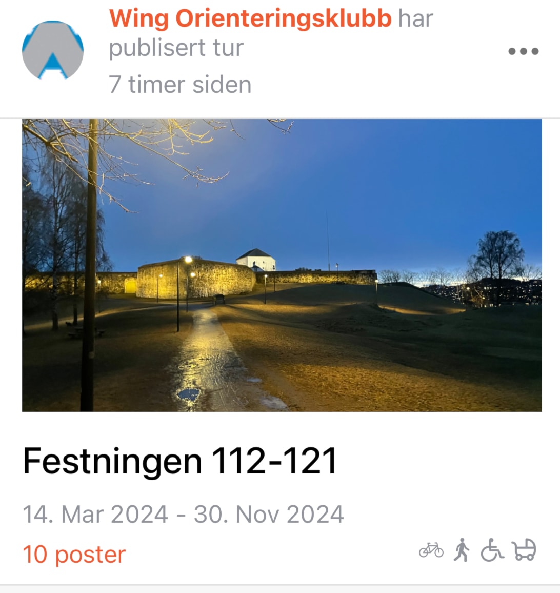 Grønn tur i Festingsparken er satt ut. 10 poster/stolper utplassert.
